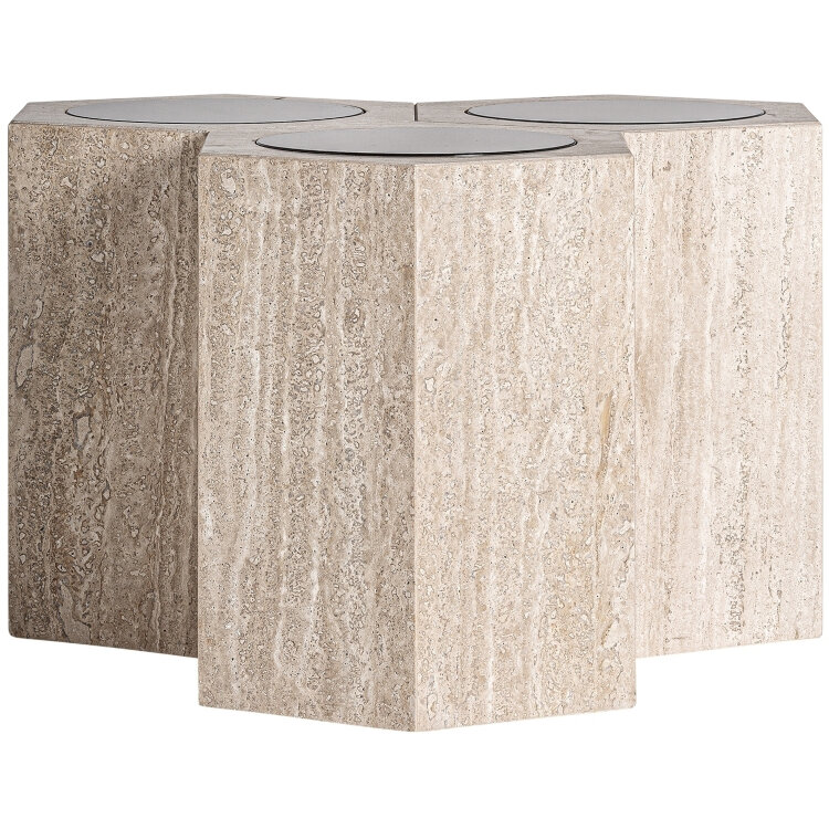 Журнальный столик Thiennes 36123 из травертина