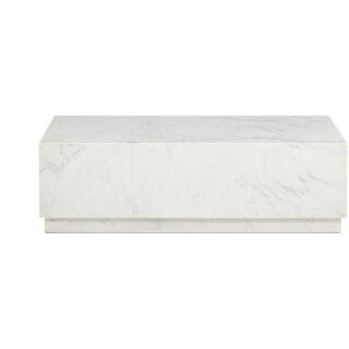 Журнальный столик Sorein из белого мрамора 100 x 50 см