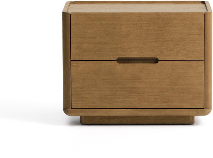 Прикроватная тумбочка Arelida из дуба со светло-коричневой отделкой, 65 x 50 см