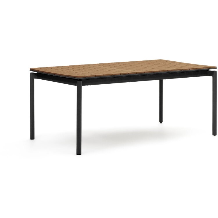 Canyelles Уличный раздвижной стол черный 180 (240) x 100 см