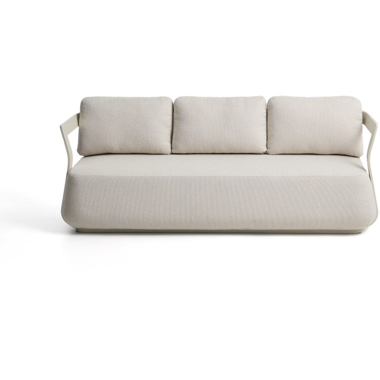 Уличный 3-х местный диван Tamaris из алюминия цвета экрю, 217 см