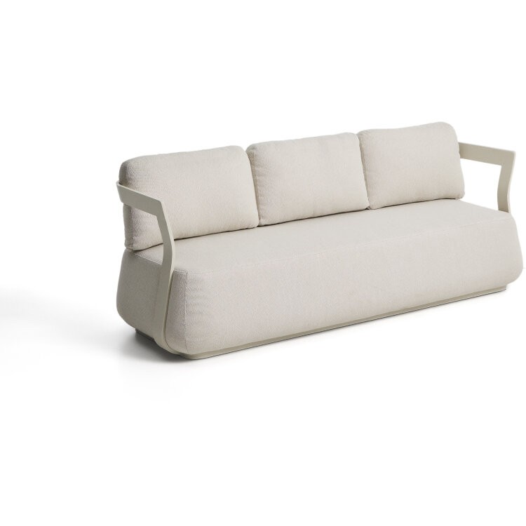 Уличный 3-х местный диван Tamaris из алюминия цвета экрю, 217 см