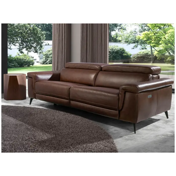 Диван 3-х местный 5319-3P-M1595 /6117 с реклайнером коричневый