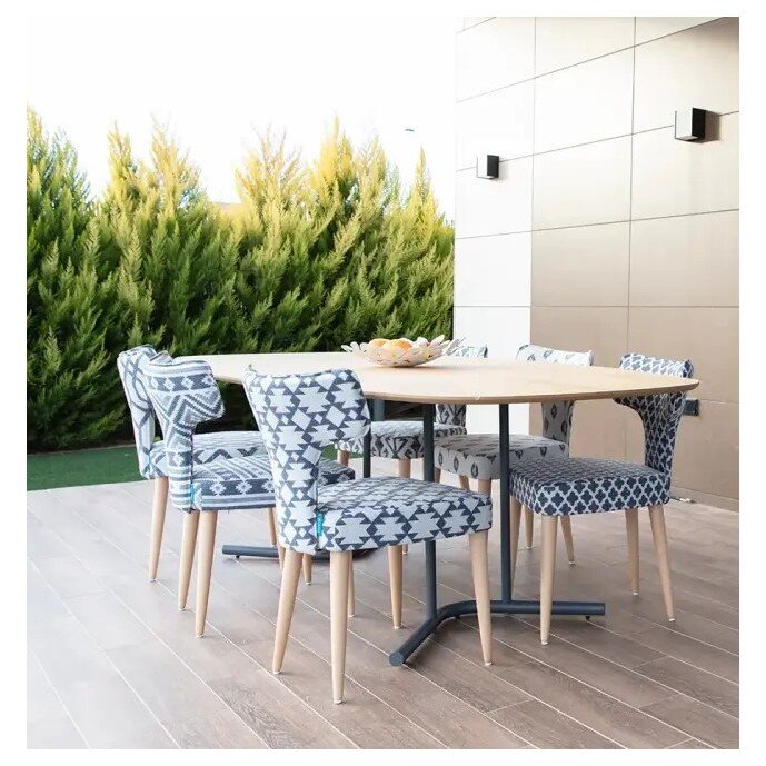 Овальный стол Triovo 140 x 100 см,  2 базы высотой 77