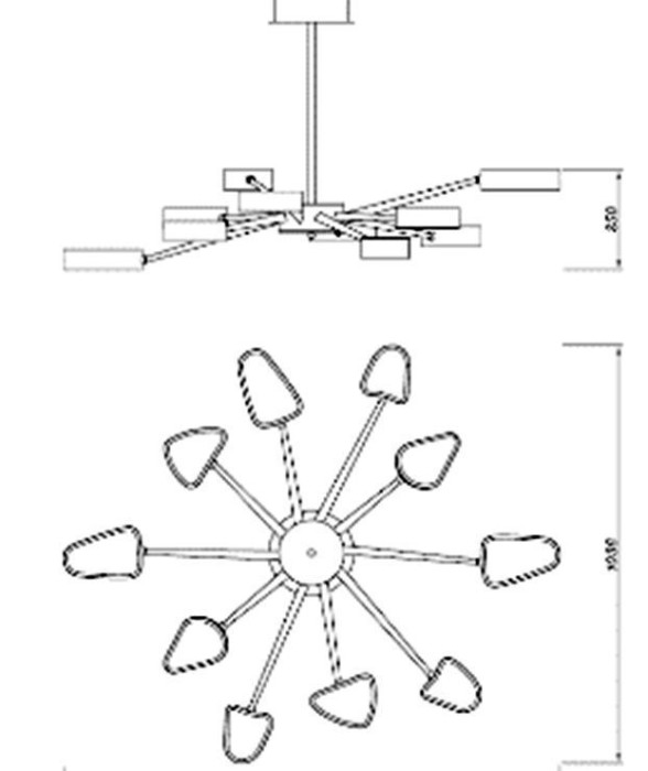 Люстра Spider 10