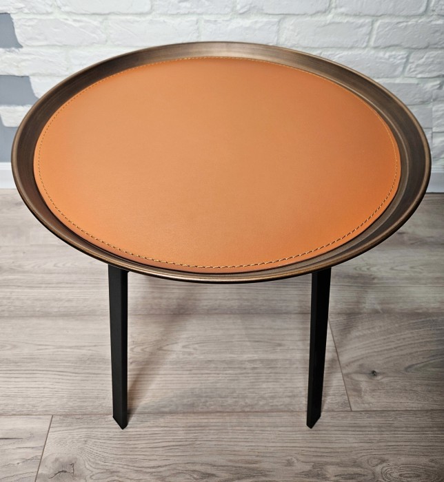 Стол кофейный Husk leather plate