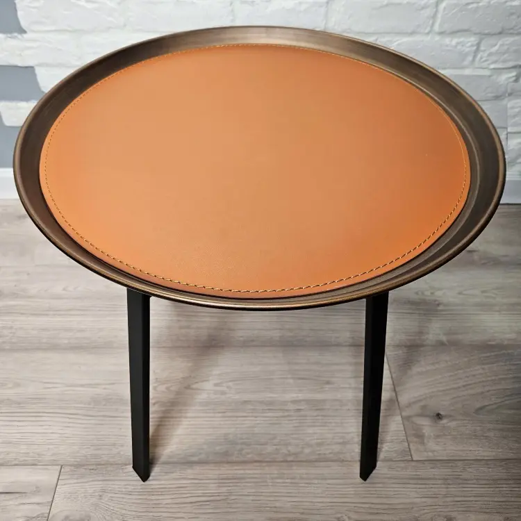 Стол кофейный Husk leather plate