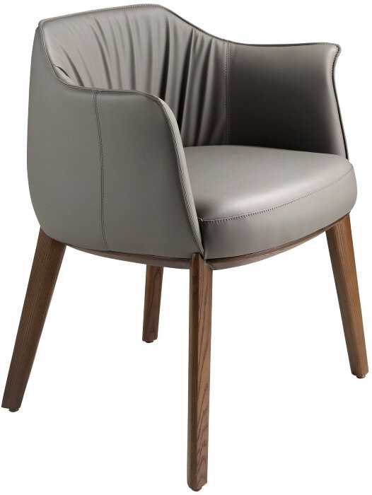 Серый стул из экокожи модель 5152