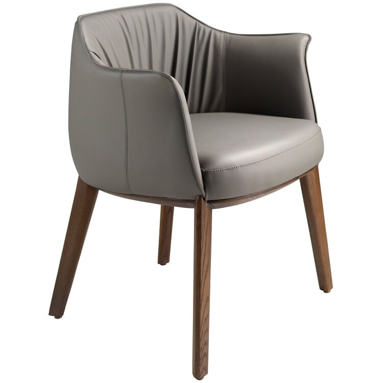 Серый стул из экокожи модель 5152