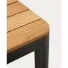 Bona Уличный стол из алюминия в черной отделке и тикового дерева 200 x 100 см