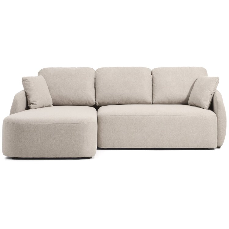 Трехместный диван-кровать Laira с левым шезлонгом из бежевого шенилла 246 см