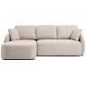 Трехместный диван-кровать Laira с левым шезлонгом из бежевого шенилла 246 см