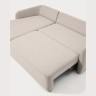 Трехместный диван-кровать Laira с левым шезлонгом из бежевого шенилла 246 см