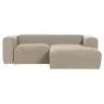 Диван 2-местный Blok с правым шезлонгом бежевый
