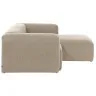 Диван 2-местный Blok с правым шезлонгом бежевый
