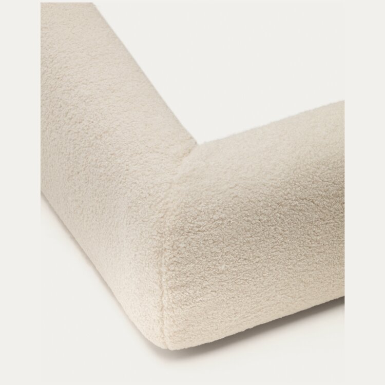 Кровать Martina со съемным бежевым чехлом из ткани букле под матрас 160 х 200 см