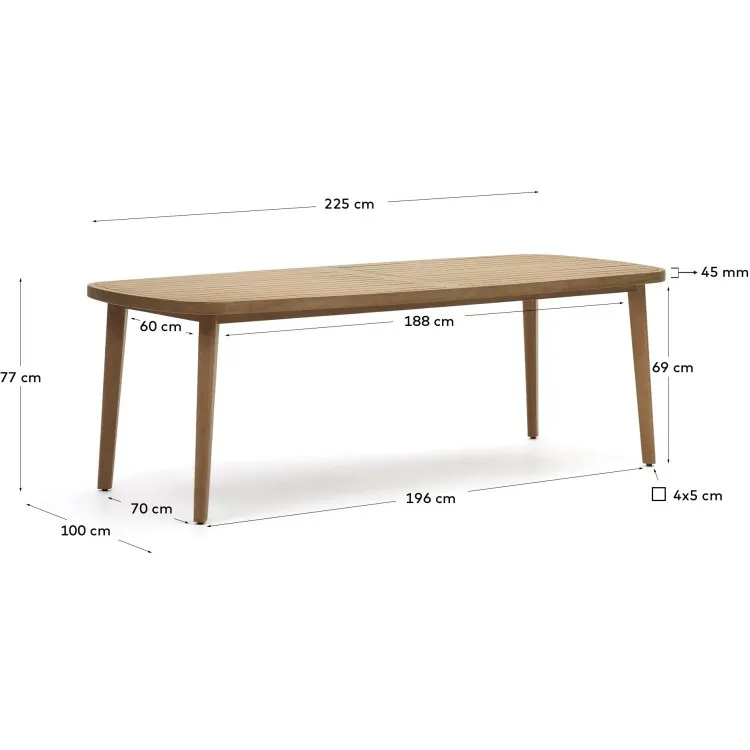 Maset Стол уличный из массива эвкалипта 220 x 100 см