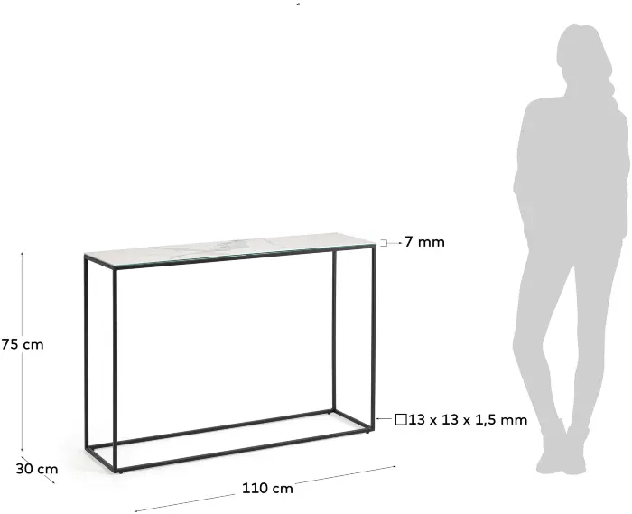 Консоль Rewena с керамической отделкой Kalos Blanco 110 x 75 см