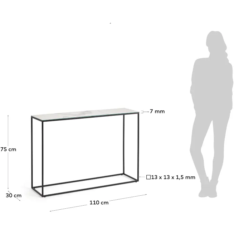 Консоль Rewena с керамической отделкой Kalos Blanco 110 x 75 см