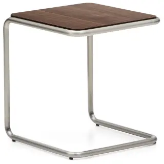 Журнальный столик Tarsel из 100% орехового шпона с конструкцией из матовой стали