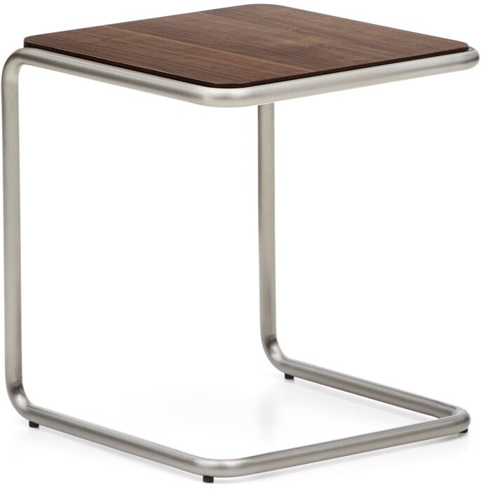 Журнальный столик Tarsel из 100% орехового шпона с конструкцией из матовой стали
