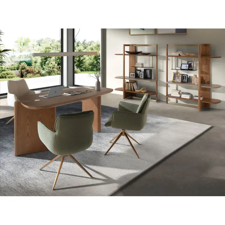 Письменный стол 3301 из светлого орехового шпона