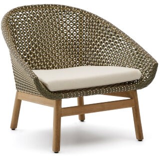 Кресло Olbia из искусственного ротанга и массива тика