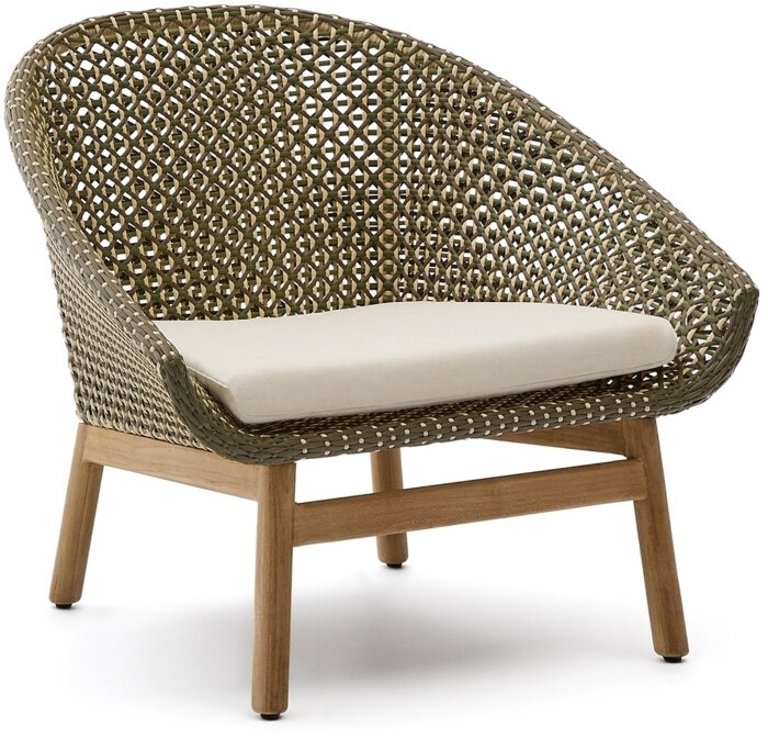 Кресло Olbia из искусственного ротанга и массива тика