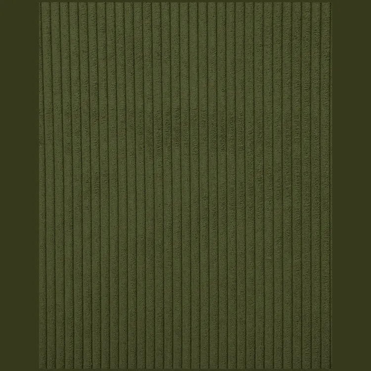 2-местный диван Blok с правым шезлонгом в зеленом толстом вельвете 240 см