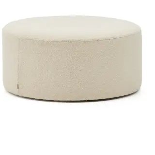 Kaeli Пуф для ног со съемным чехлом из экрю букле Ø 90