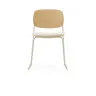 Стул Meli с сиденьем из бежевого шенилла и бежевыми металлическими ножками