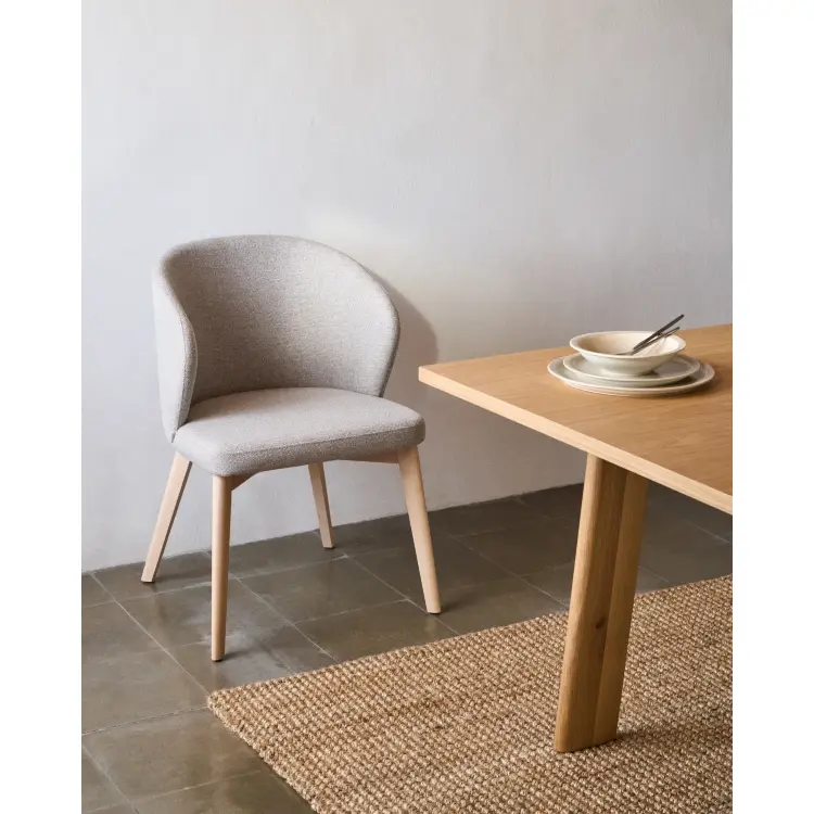 Стул Darice из коричневой синели и 100% массива бука