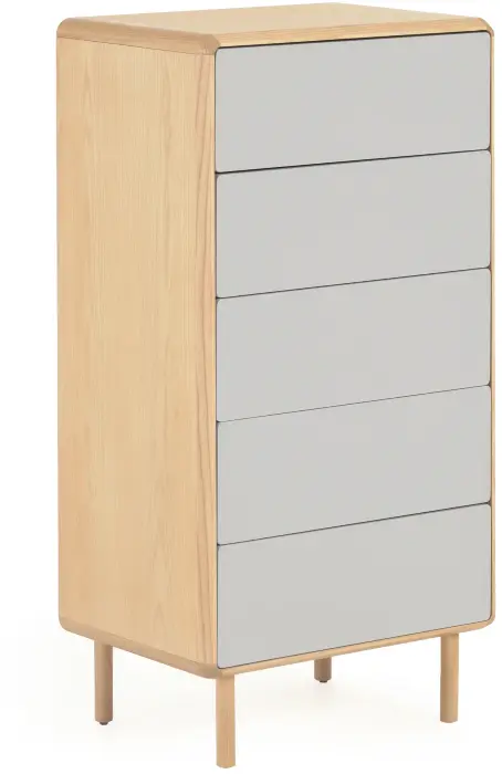 Комод Anielle из массива и шпона ясеня с тремя ящиками 60 x 117 см