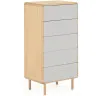 Комод Anielle из массива и шпона ясеня с тремя ящиками 60 x 117 см
