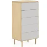 Комод Anielle из массива и шпона ясеня с тремя ящиками 60 x 117 см