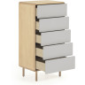 Комод Anielle из массива и шпона ясеня с тремя ящиками 60 x 117 см