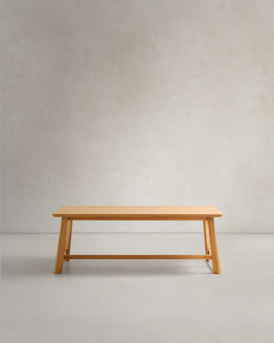 Стол Idun из шпона и массива дуба с натуральной отделкой 200x100см