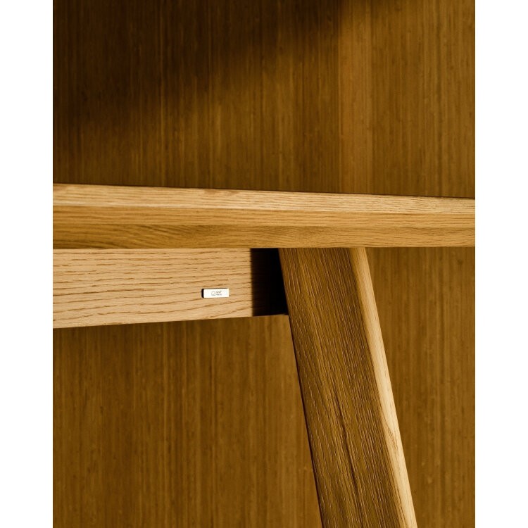 Стол Idun из шпона и массива дуба с натуральной отделкой 200x100см