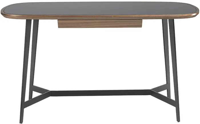 Письменный стол MQ2002DK /3137 орех и черное стекло