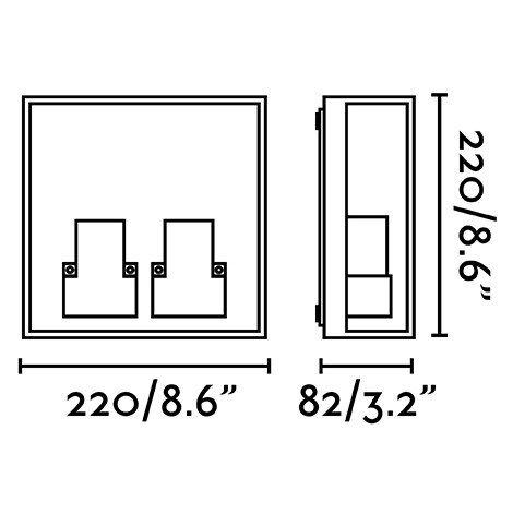 Уличное бра Pomo серое