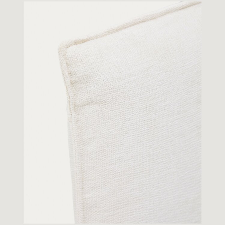 Кровать Jaira из белого шенилла со съемным чехлом для матраса 180x200 см