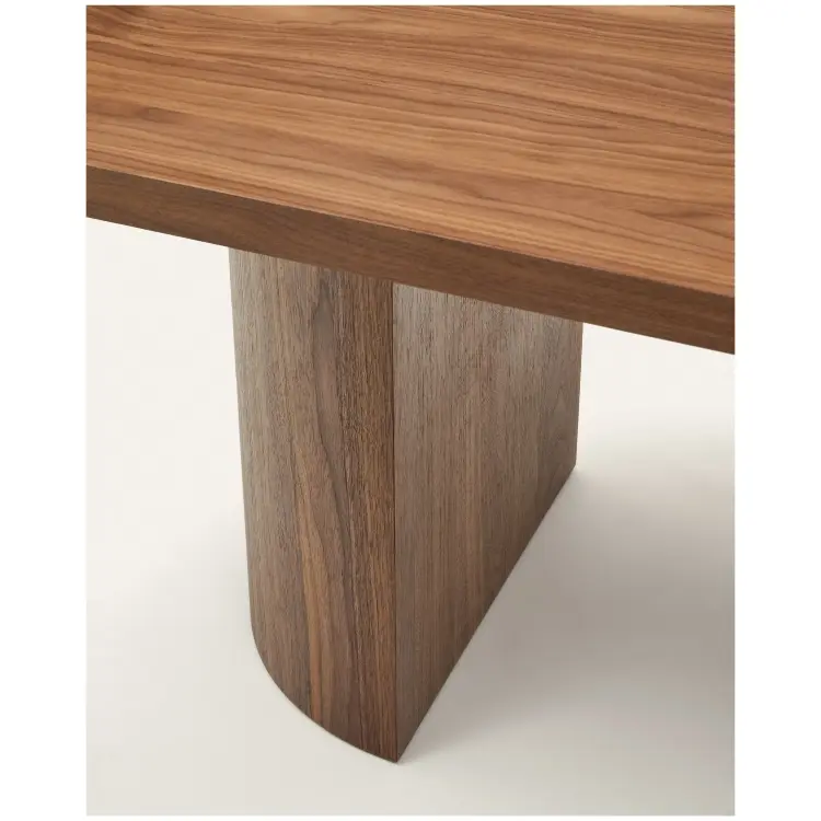 Стол Nealy с ореховым шпоном в темной отделке, 200 x 100 см