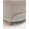 Кресло Luisa из шенилла перламутрового цвета с ножками из массива бука,