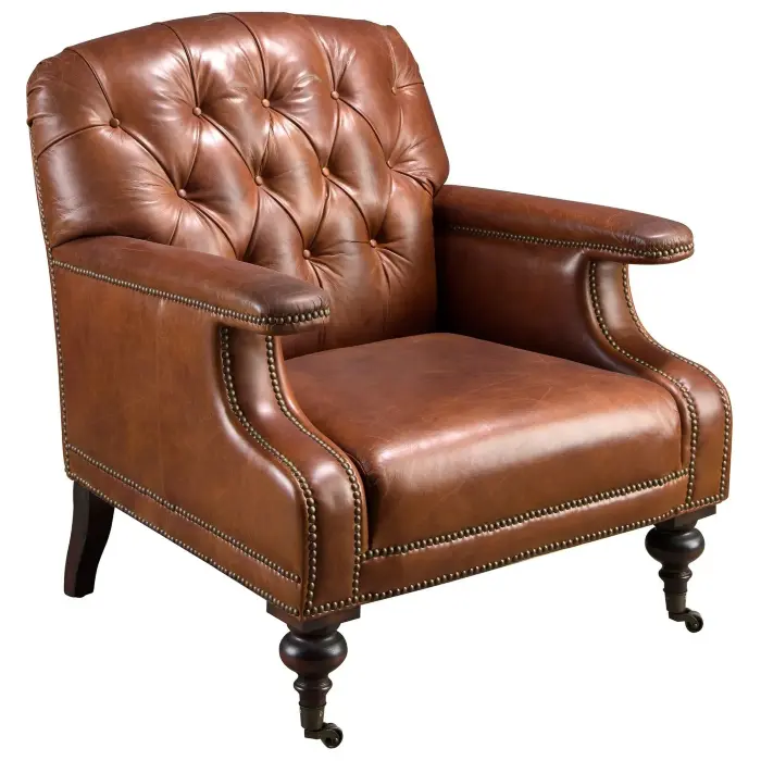 Кресло Chester 5163 из коньячно-коричневой кожи