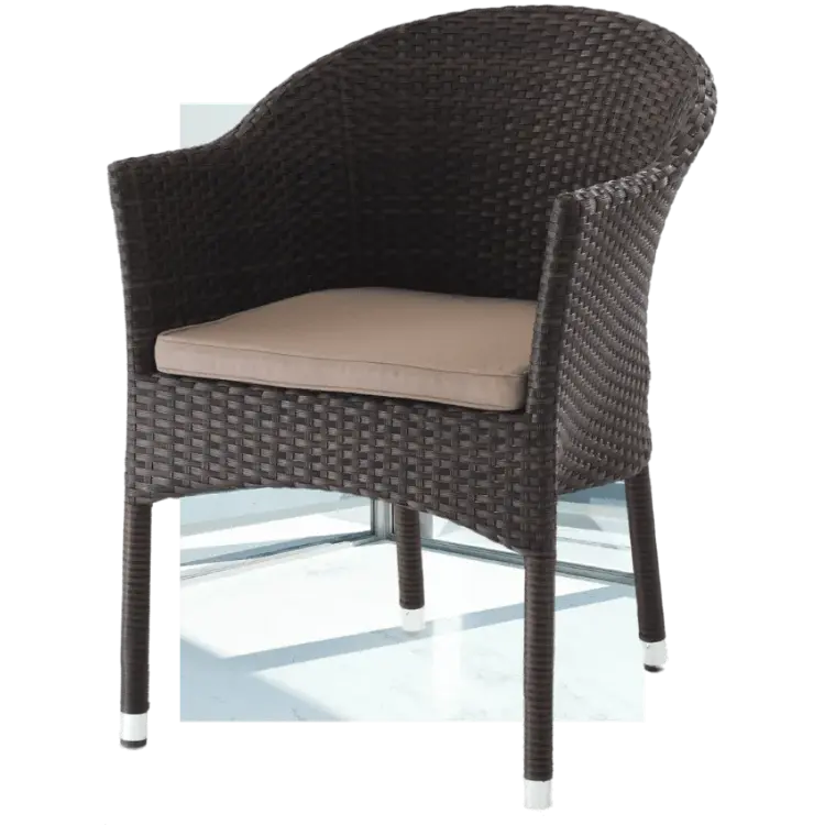 Плетеное кресло AFM-353BL Brown + подушка