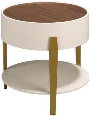 Круглый столик 2150 из ореха и бежевого дерева