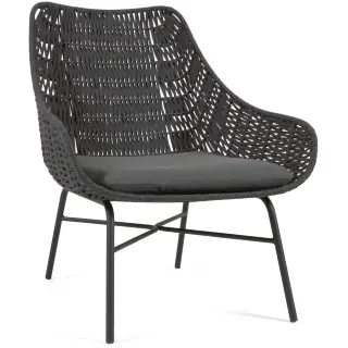 Веревочное кресло Abeli черного цвета