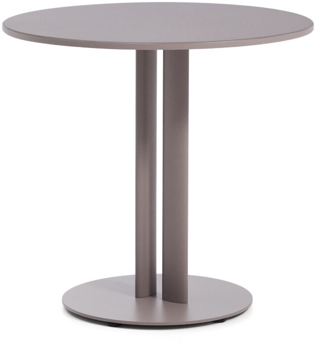 Уличный стол Sedalis из стали со столешницей из серо-коричневого алюминия Ø80 см
