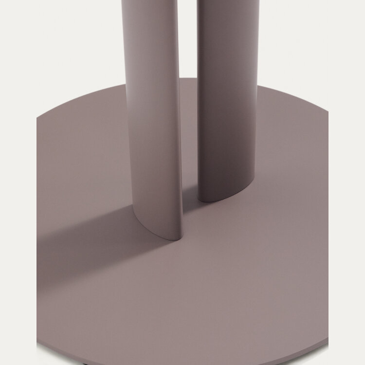 Уличный стол Sedalis из стали со столешницей из серо-коричневого алюминия Ø80 см