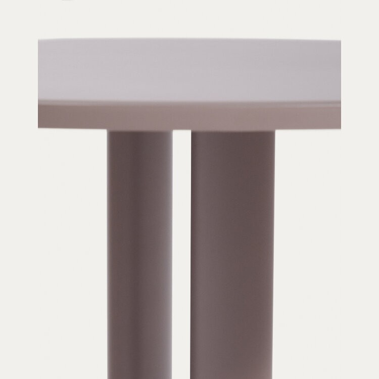 Уличный стол Sedalis из стали со столешницей из серо-коричневого алюминия Ø80 см